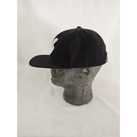 Dope Cartoon Middle Finger Black Cotton Snapback Hat Adult Adjustable RARE - Picture 2 of 8